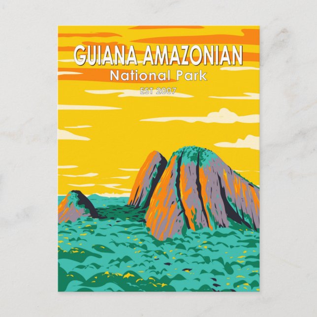 Guiana Amazonian National Park Vintage Postcard (Front)