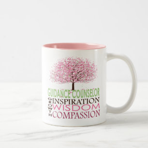 Guidance Counsellor Mug- Cherry Blossoms Two-Tone Coffee Mug