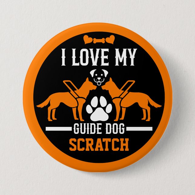 Guide Dog Gifts 7.5 Cm Round Badge (Front)