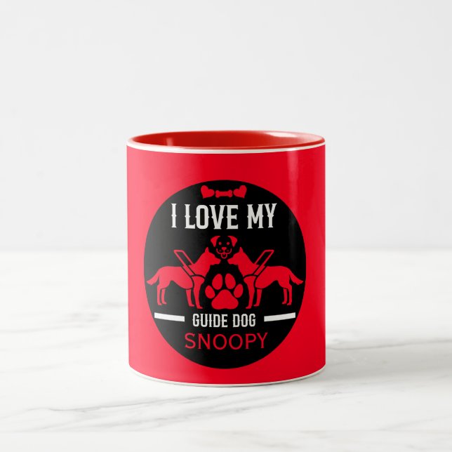 Guide Dog Gifts Two-Tone Coffee Mug (Center)