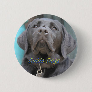 Guide Dogs (Black Lab Cross) 6 Cm Round Badge