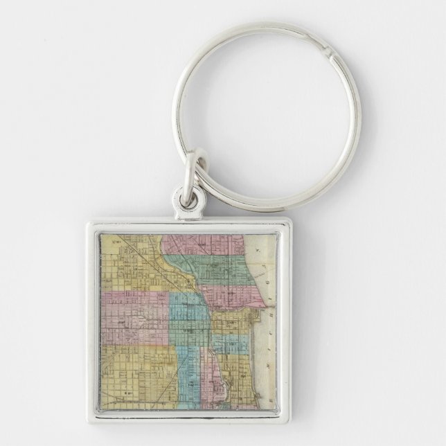 Guide Map of Chicago Key Ring (Front)