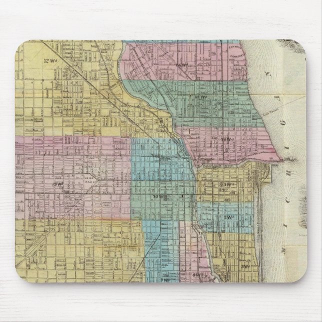 Guide Map of Chicago Mouse Pad (Front)