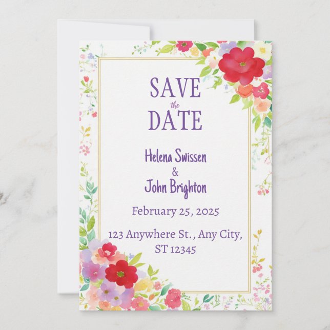 Guide to Planning Successful & Memorable Wedding - Invitation (Front)