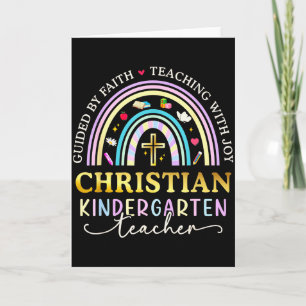 Guided By Faith Jesus Cross Christian Kindergarten Card