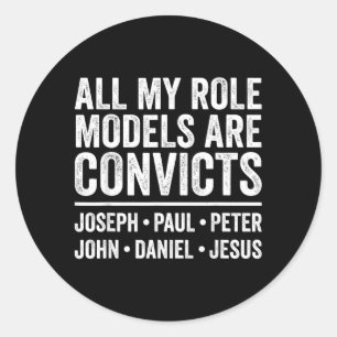 Guided By Faith Joseph Paul Peter John Jesus Classic Round Sticker
