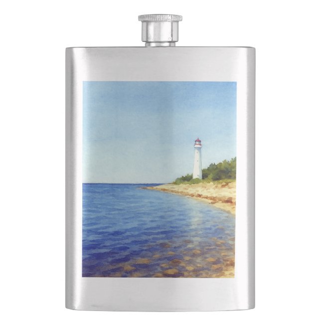 Guided by Light – the Soul of Vormsi Hip Flask (Front)
