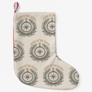 Guided by the Season Christmas Compass Small Christmas Stocking