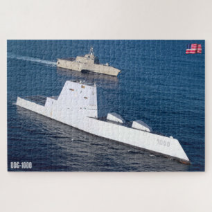 GUIDED-MISSILE DESTROYER – DDG-1000 (20x30 INCH) Jigsaw Puzzle