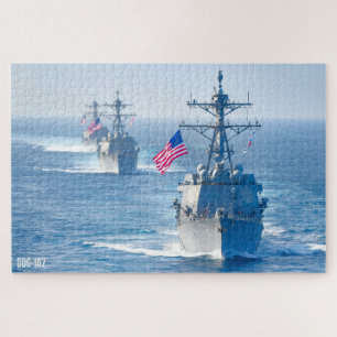 GUIDED-MISSILE DESTROYER – DDG-102 (20x30 INCH) Jigsaw Puzzle