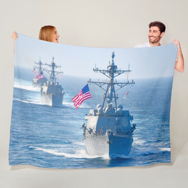 GUIDED-MISSILE DESTROYER – DDG-102 FLEECE BLANKET (In Situ)