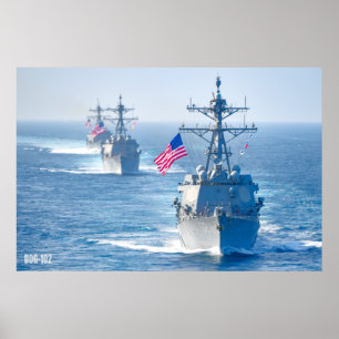 GUIDED-MISSILE DESTROYER – DDG-102 POSTER