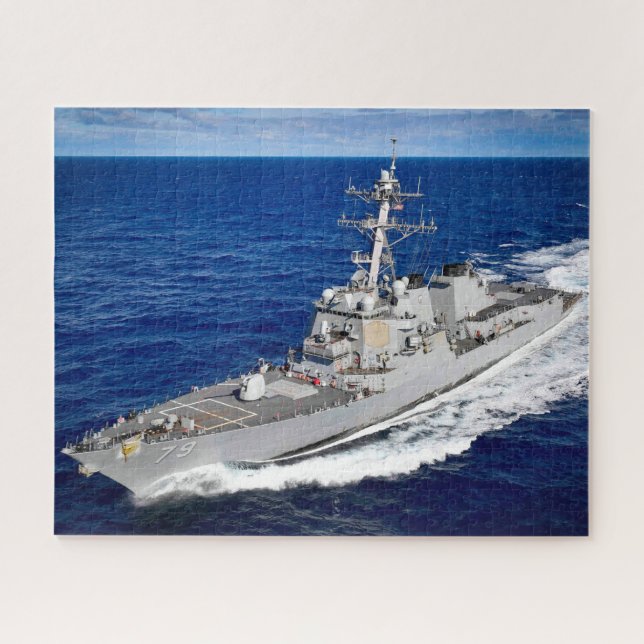 GUIDED-MISSILE DESTROYER – DDG-79 (16x20 INCH) Jigsaw Puzzle (Horizontal)