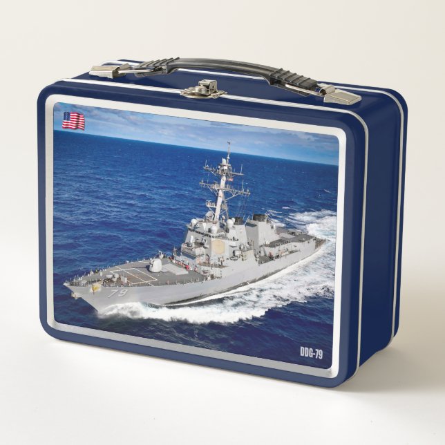 GUIDED-MISSILE DESTROYER – DDG METAL LUNCH BOX (Front)