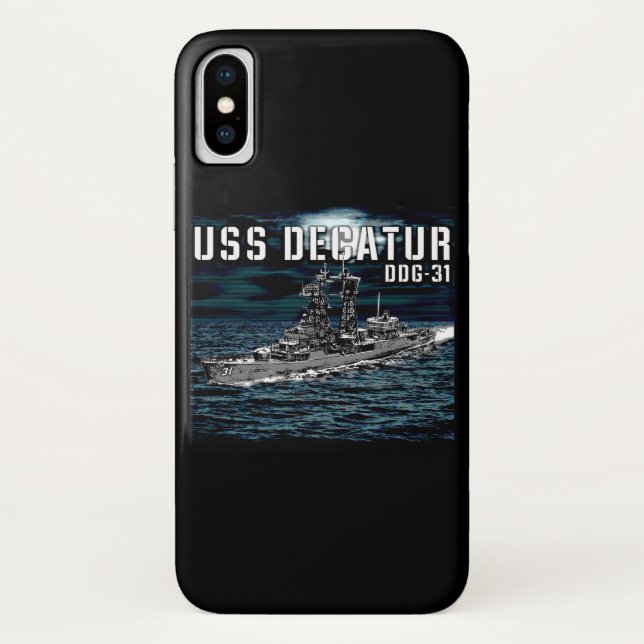 Guided missile destroyer Decatur Case-Mate iPhone Case (Back)