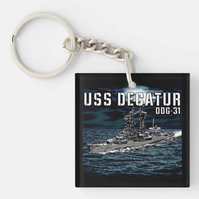 Guided missile destroyer Decatur Key Ring (Front)