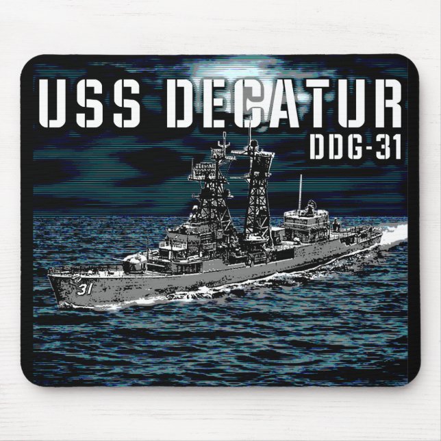 Guided missile destroyer Decatur Mouse Pad (Front)