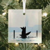 GUIDING HAND Glass Ornament