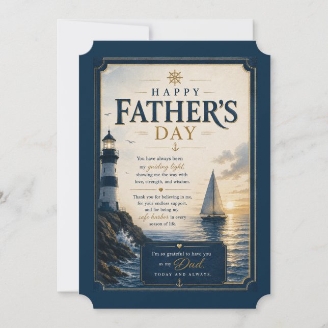 Guiding Light Father’s Day Message Holiday Card (Front)