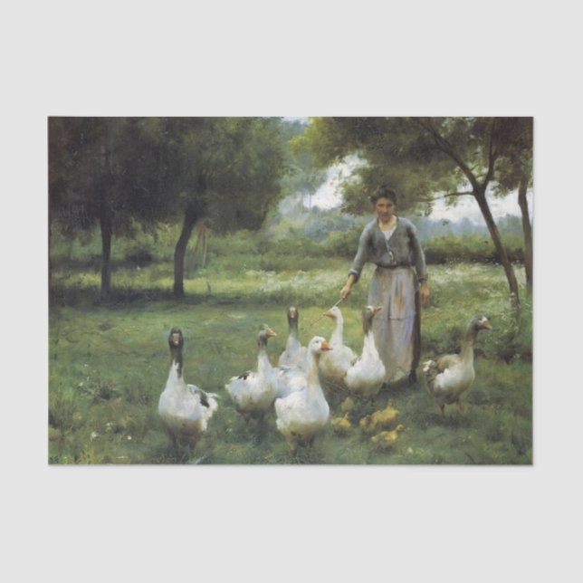 Guiding the Geese by Therese Cotard-Dupre Tissue Paper (Front)