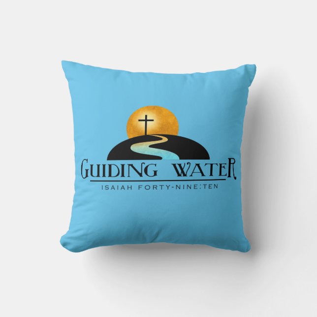 Guiding Water Religious Design Cushion (Front)