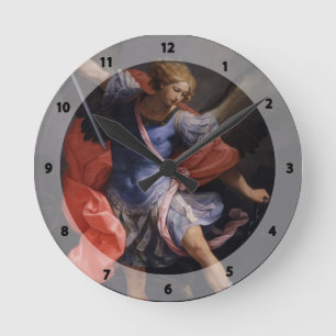 Guido Reni- The Archangel Michael defeating Satan Round Clock
