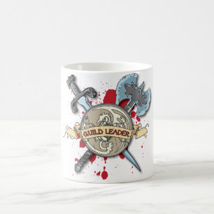 GUILD LEADER Tattoo - Sword, Axe, and Shield Coffee Mug