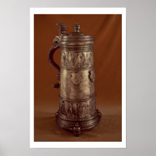 Guild tankard, silvered pewter, 1564 poster
