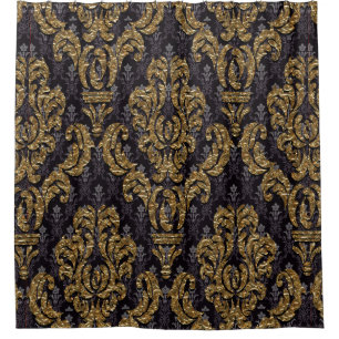 Guildhall Shadow Ultra Chic Damask Shower Curtain