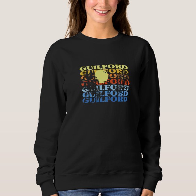 Guilford Connecticut Beach Ct Beach Bum Us Cities Sweatshirt (Front)