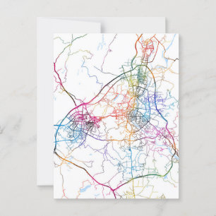Guilin China City Map Postcard