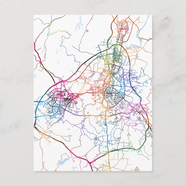 Guilin China City Map Postcard (Front)