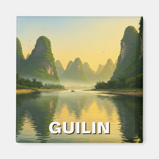 Guilin China Li River Travel Magnet (Front)