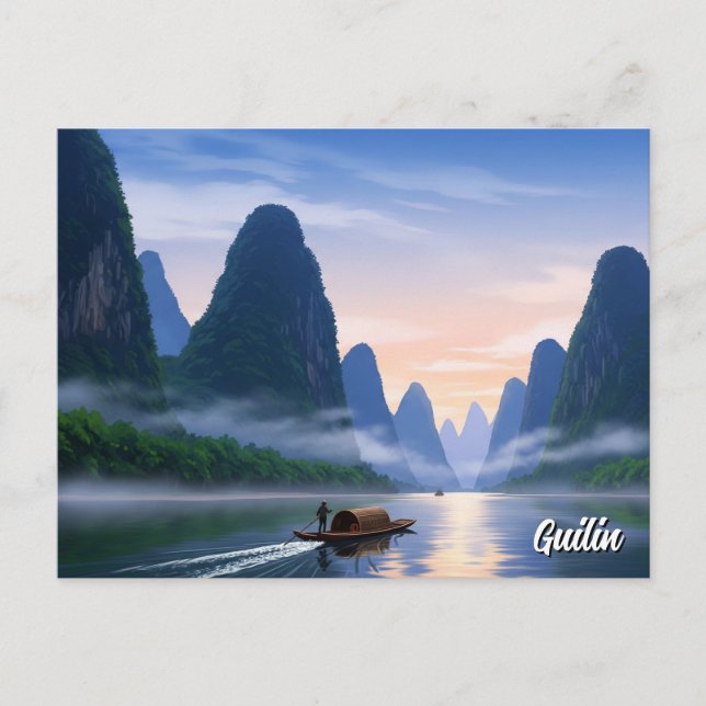 Guilin China Li River Travel Postcard (Front)