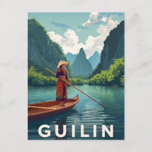 Guilin China River Scenery Postcard