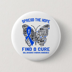 Guillain Barre Syndrome Awareness Month Ribbon Gif 6 Cm Round Badge