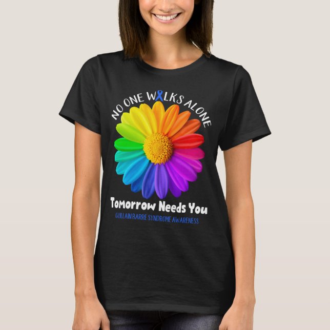 Guillain Barre Syndrome Awareness Ribbon Support  T-Shirt (Front)