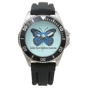 Guillain-Barre Syndrome Butterfly Awareness Ribbon Watch