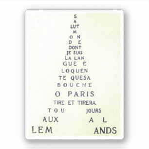Guillaume Apollinaire, Eiffel Calligramme