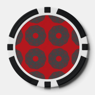 Guilloche Net pattern red Poker Chips