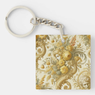 Guilt of Gold – Baroque Floral Key Ring