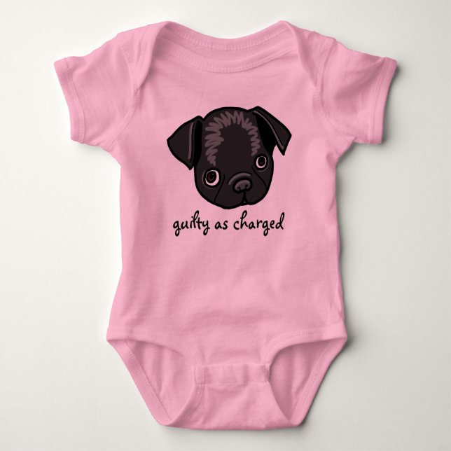 Guilty as Charged (design for girls) Baby Bodysuit (Front)