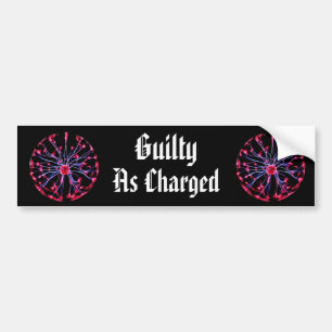 Guilty as Charged Plasma Ball Bumper Sticker