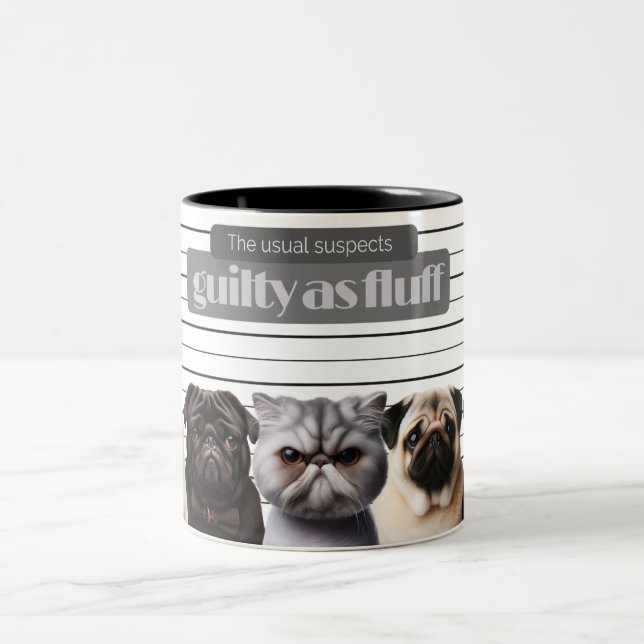 Guilty as Fluff – The Usual Suspects Mug Design (Center)