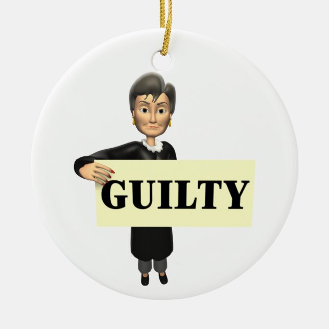 Guilty Ceramic Tree Decoration (Front)