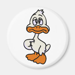 Guilty duck cartoon choose background colour magnet