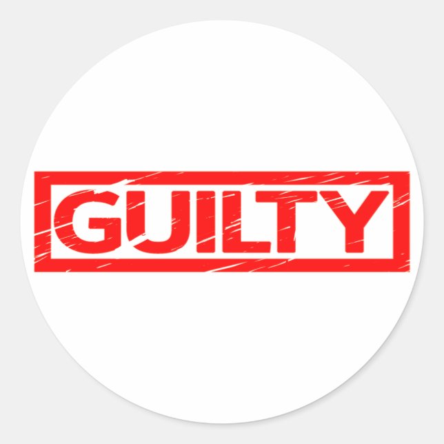 Guilty Stamp Classic Round Sticker (Front)