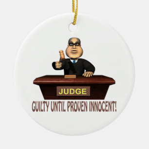 Guilty Until Proven Innocent Ceramic Tree Decoration