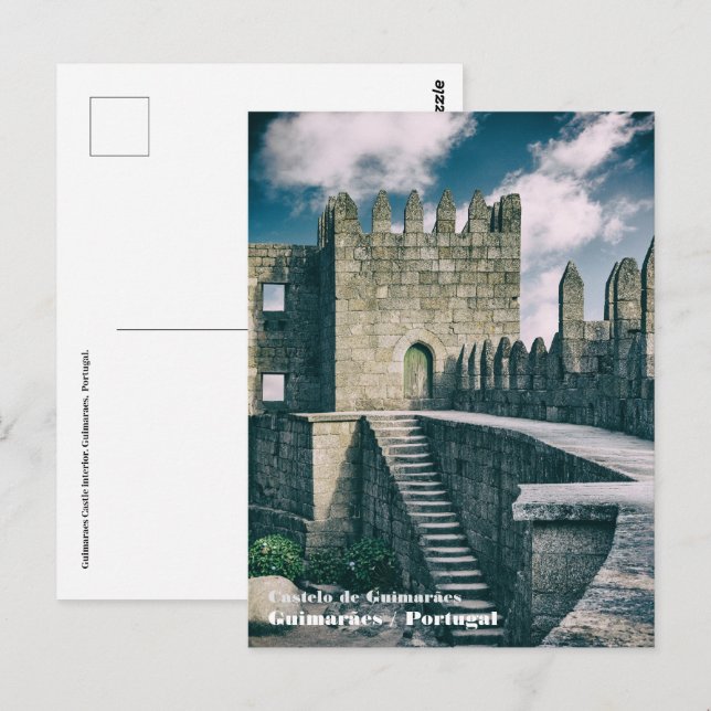 Guimaraes Castle interior. Guimaraes,  Portugal. Postcard (Front/Back)
