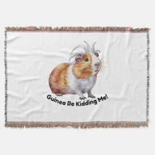 Guinea Be Kidding Me – Cute Watercolor Guinea Pig Throw Blanket